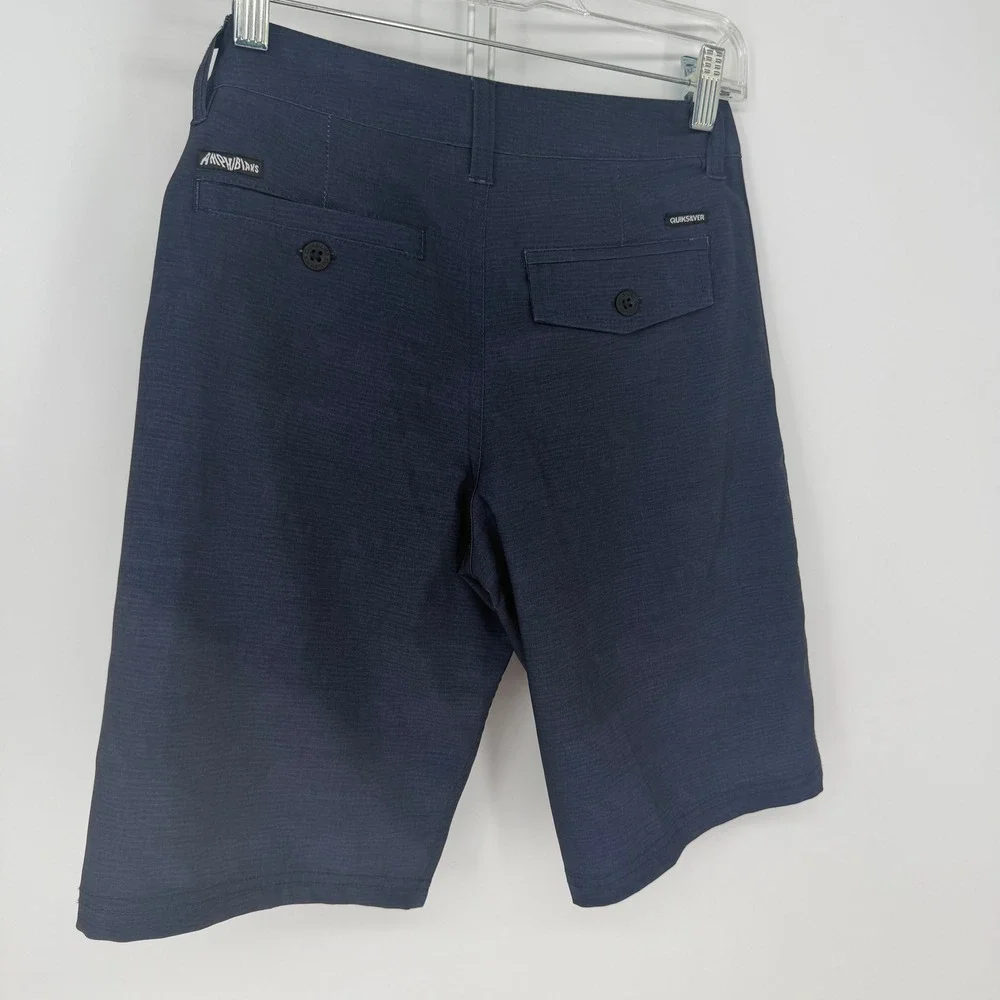 Quiksilver Amphibian Shorts Mens 25 Blue Hybrid Water Stretch Board Surf Utility